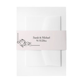 Bloemrijke Frame Buikband Uitnodigingen Wikkel