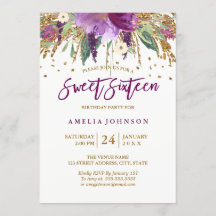 Bloemrijke Glitter Fonkelende Amethist Sweet Sixte