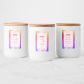 Bloemrijke Glitters op Witte Productlabels Voedselcontainer Etiket (Flessen)