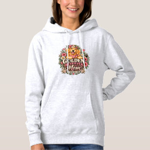 Bloemrijke Golden Retriever Moeder Mijn Hart Heeft Hoodie