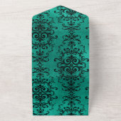 Bloemrijke gotische all-in-één uitnodiging (Buitenkant)