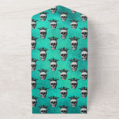 Bloemrijke gotische all-in-één uitnodiging (Buitenkant)