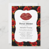 Bloemrijke Gotische Virtuele Bruiloftsborrel Kaart (Voorkant)
