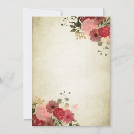  Bloemrijke gouden pailletten jurk Quinceañera Kaart (Achterkant)