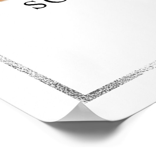 Bloemrijke grafviering levensfeest welkomstbord poster (Hoek)