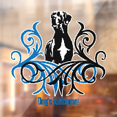 Bloemrijke Great Dane Sticker / Klevende folie (Vel 2)