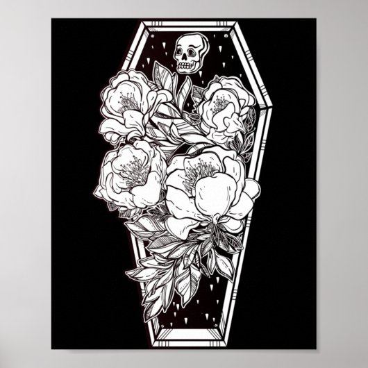 Bloemrijke griezelige Halloween Poster (Voorkant)