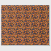 Bloemrijke Halloween Cadeaupapier (Vlak)