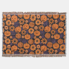 Bloemrijke Halloween Deken