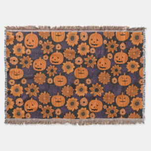 Bloemrijke Halloween Deken