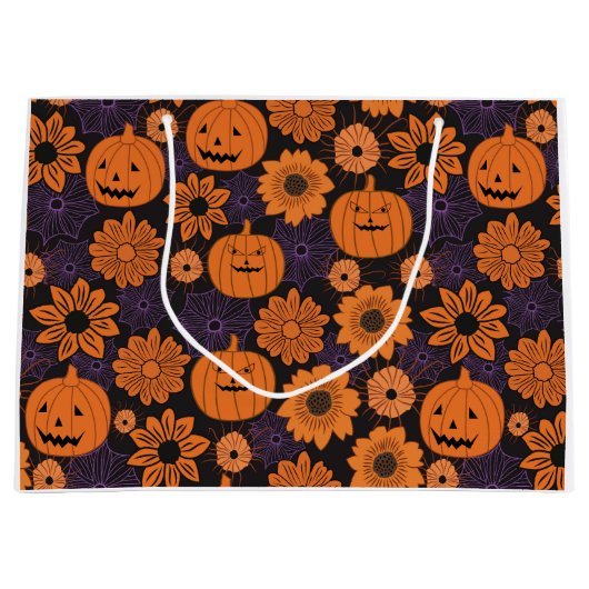 Bloemrijke Halloween Groot Cadeauzakje (Voorkant)
