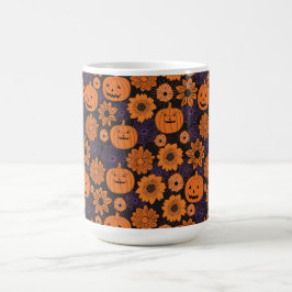 Bloemrijke Halloween Koffiemok