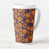 Bloemrijke Halloween Latte Mok (Rechterhoek)