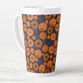 Bloemrijke Halloween Latte Mok (Linkerhoek)