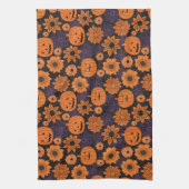 Bloemrijke Halloween Theedoek (Verticaal)