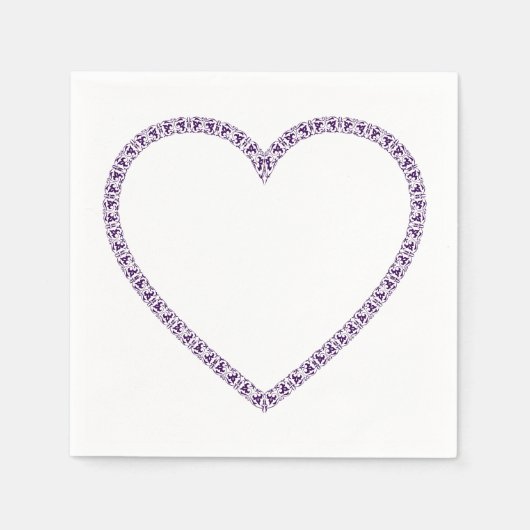 Bloemrijke hart servetten (Voorkant)