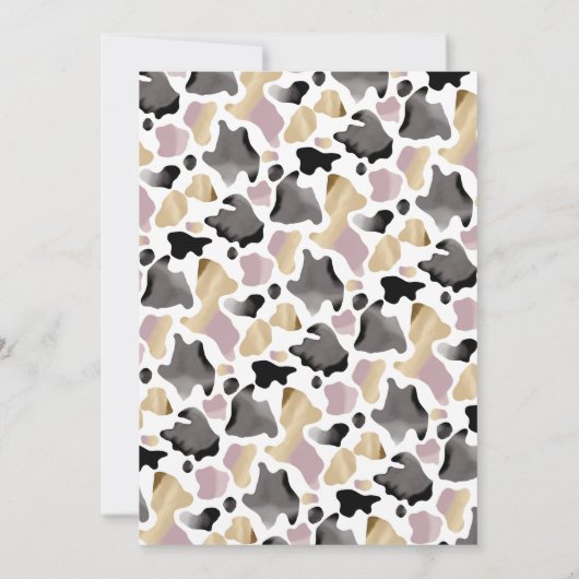 Bloemrijke Heilige Koe Eerste Verjaardag Meisje Ui Kaart (Achterkant)