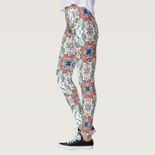 Bloemrijke Henna Mandala Kleurrijke Leggings