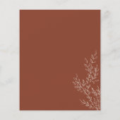 Bloemrijke herfst boho terracotta bruine botanisch flyer (Achterkant)
