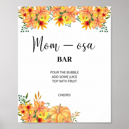 Bloemrijke herfst Mon-osa bar Poster (Voorkant)