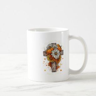 Bloemrijke herfst pompoen christelijke dank T Koffiemok