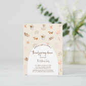 Bloemrijke herfst pompoen thanksgiving diner briefkaart (Staand voorkant)