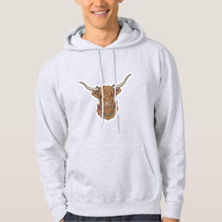 Bloemrijke Highland Koe Hoodie