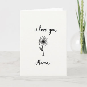 Bloemrijke Ik Hou Van Jou Mama Kaart