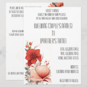 Bloemrijke Illustratieve Deco Uitnodiging (Voorkant / Achterkant)