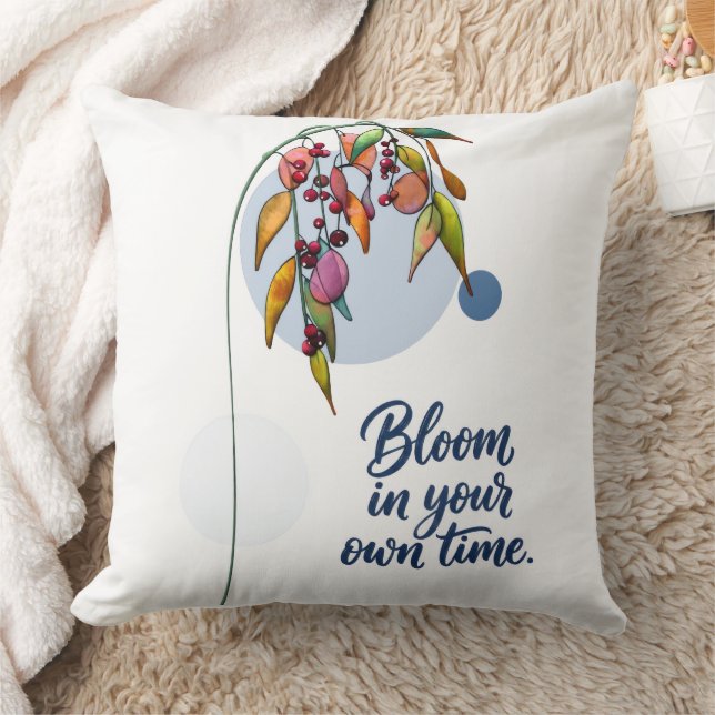 Bloemrijke inspiratie met bessen kussen (Deken)
