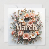 Bloemrijke Internationale Vrouwendag 8 maart Feestdagenkaart (Voorkant)