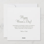 Bloemrijke Internationale Vrouwendag 8 maart Feestdagenkaart (Achterkant)