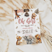 Bloemrijke Jungle Safari Meisje Baby Shower
