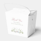 Bloemrijke kader religieuze huwelijksmonogrammen v bedankdoosjes (Achterkant)