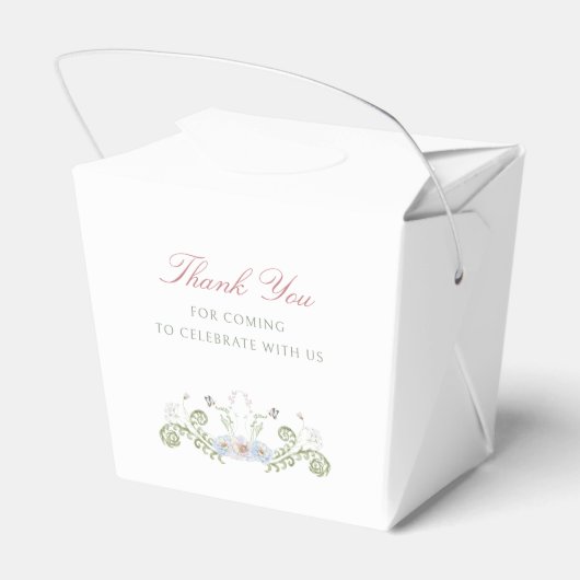 Bloemrijke kader religieuze huwelijksmonogrammen v bedankdoosjes (Achterkant)