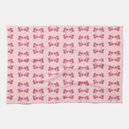 Bloemrijke keukenhanddoek (Horizontaal)