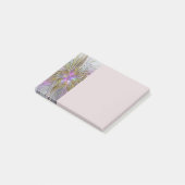 Bloemrijke Kleurrijke Abstracte Fractal Met Roze & Post-it® Notes (Schuin)