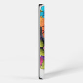 Bloemrijke kleurrijke schedel iPhone hoesje (Rechterkant)