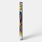 Bloemrijke kleurrijke schedel iPhone hoesje (Linkerkant)