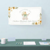 Bloemrijke Koets Welkom Banner | Saliegroen (Beurs)