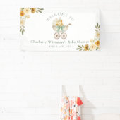 Bloemrijke Koets Welkom Banner | Saliegroen (Insitu)