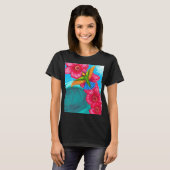 Bloemrijke Kolibrie Golf T-shirt (Voorkant volledig)
