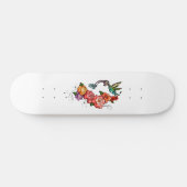 Bloemrijke Kolibrie Persoonlijk Skateboard (Horizontaal)