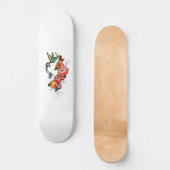 Bloemrijke Kolibrie Persoonlijk Skateboard (Voorkant)