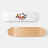 Bloemrijke Kolibrie Persoonlijk Skateboard (Horizontaal)