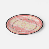 Bloemrijke koraal bruiloft dag papieren bordje (Gekanteld)