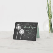 Bloemrijke Krijtbord Bedankkaart (mint) (Voorkant)