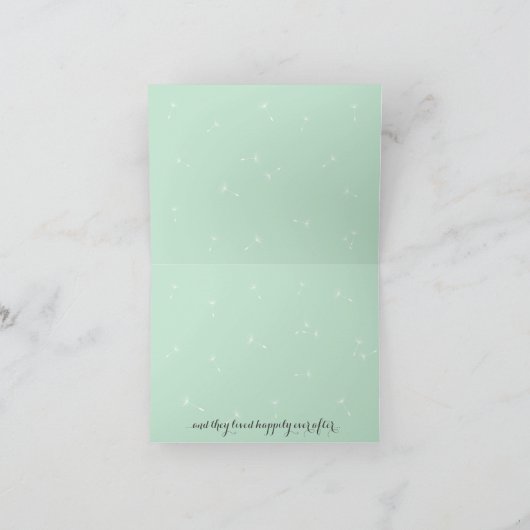 Bloemrijke Krijtbord Bedankkaart (munt) (Binnen)