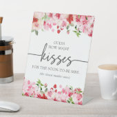 Bloemrijke Kusjes Bruids Teken Reclamebord Met Voetstuk (Insitu)