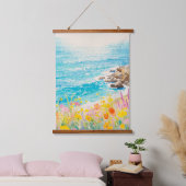 Bloemrijke kustkunst hangend wandkleed (Slaapkamer)